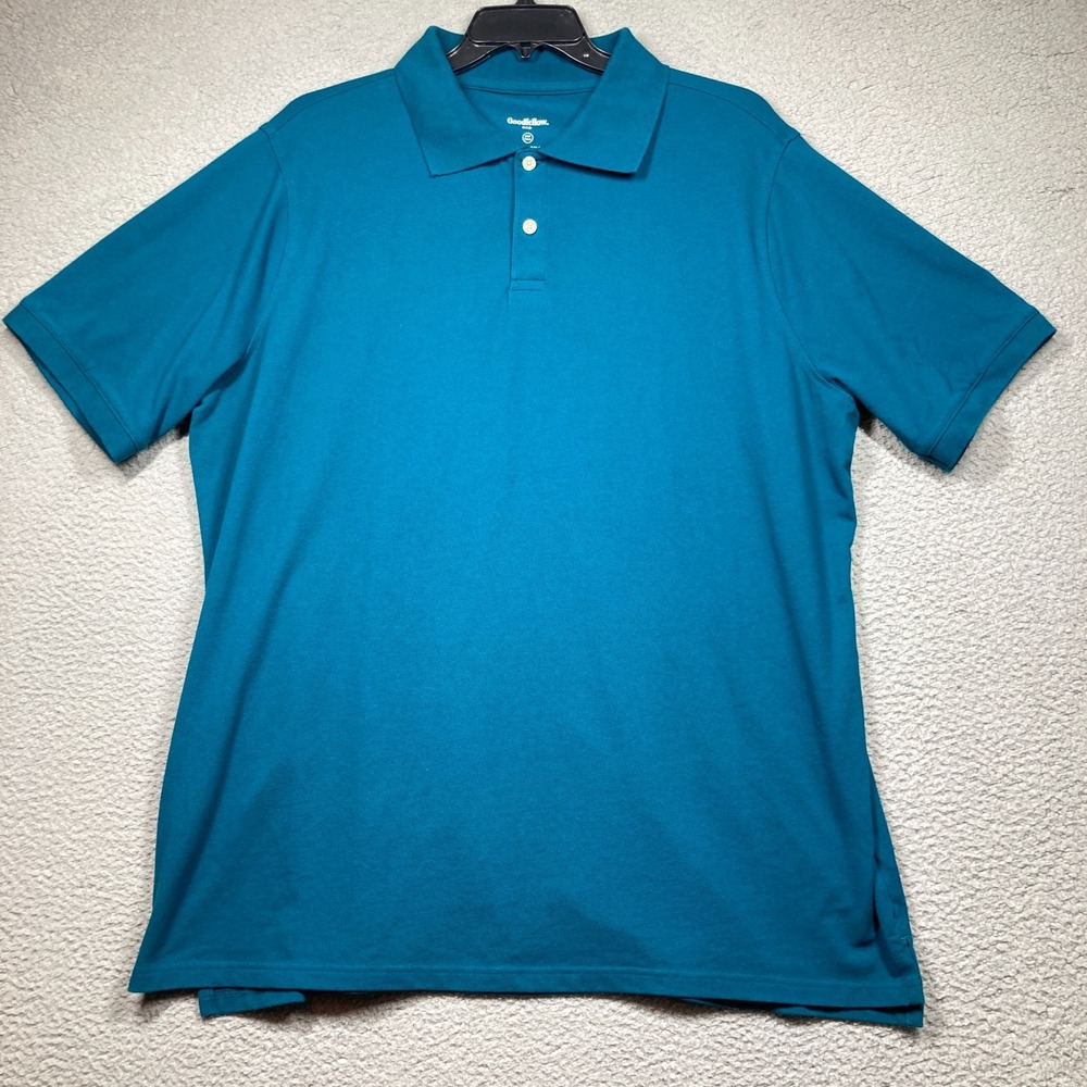 Goodfellow & Co Red Polo Shirt (with Teal & Gray Underlayers) - Picture 8 of 13